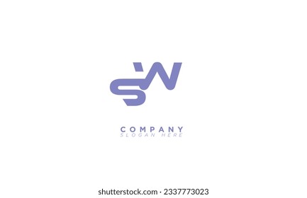 SW Alphabet letters Initials Monogram logo WS, S and W
