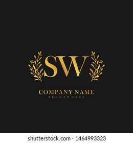 SW Initial beauty floral logo template