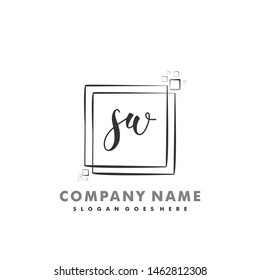 SW Initial beauty monogram logo vector