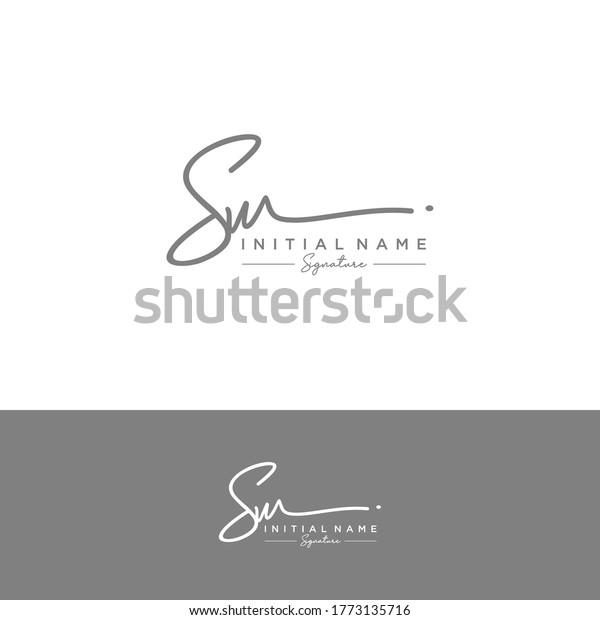 Sw Initial Letter Handwriting Signature Logo Stock Vector (Royalty Free ...