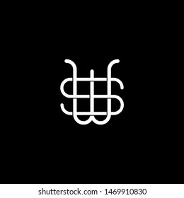 SW initial letter logo design