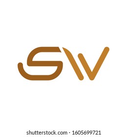 SW initial letter logo template vector icon design