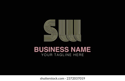 SW initial logo | initial based abstract modern minimal creative logo, vector template image. luxury logotype , real estate homie . typography . initials 