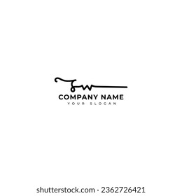 Sw Initial signature logo vector design