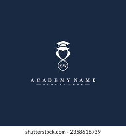 Iconos y gráficos de arte de vectores con logotipo de la Academia SW