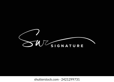 SW initials Handwriting signature logo. SW Hand drawn Calligraphy lettering Vector. SW letter real estate, beauty, photography letter logo design.