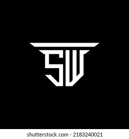 SW letter logo creative design with vector graphic