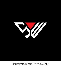 SW letter logo creative design with vector graphic, SW simple and modern logo.