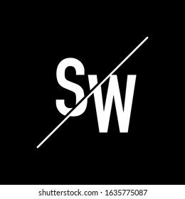 SW Letter Logo Design Template