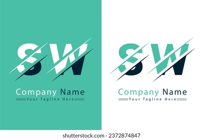 SW Letter Logo Design Template. Vector Logo Illustration