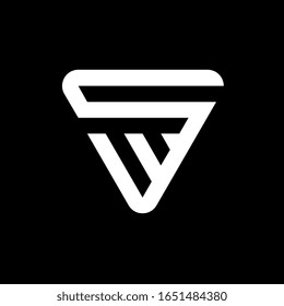 SW-Brief-Logo, S W-Buchstaben-Symbol-Design.