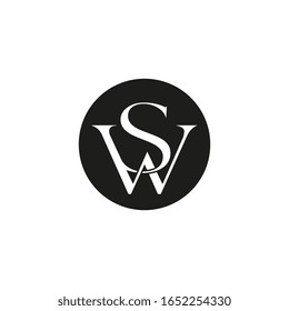 SW-Brief-Logo, S W-Buchstaben-Symbol-Design.