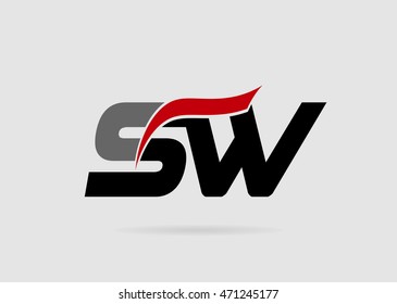 Sw Letters Logo Stock Vector (Royalty Free) 471245177 | Shutterstock