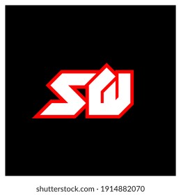 SW Logo Design, erste SW-Buchstaben Design.