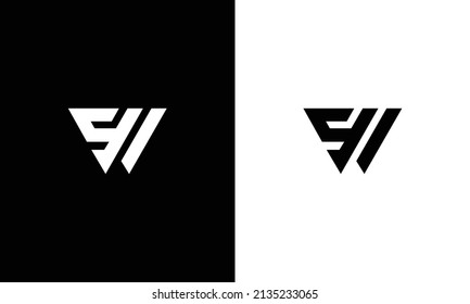 SW Logo design vector. Illustration of initial SW Letter logotype