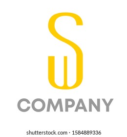sw logo icon design template sign