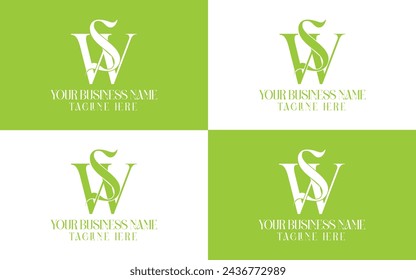 SW Logo, S and W initial letter logo design vector template