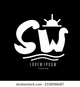 the "SW" logo with the sun above it and the 2-wave line below