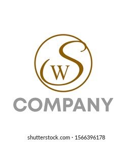 sw logo vector design template sign