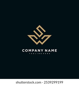 SW logo vector. logo inspiration