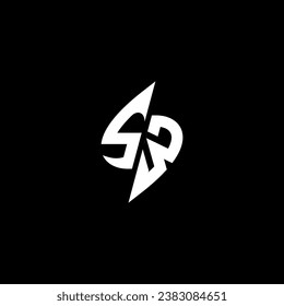 SW monogram esport logo design with cool shape concept in vector