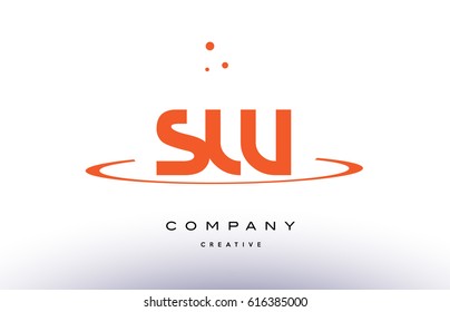 SW S W creative orange swoosh dots alphabet company letter logo design vector icon template