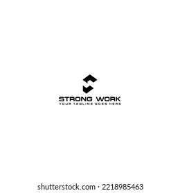 SW, SM logo design template