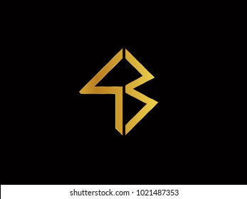 SW square shape Gold color logo