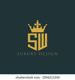 SW Unique abstract geometric vector logo design.