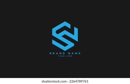 SW, WS, Abstract initial monogram letter alphabet logo design