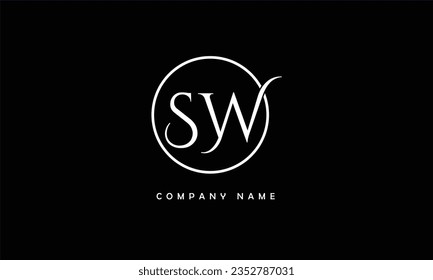 SW, WS Abstract Letters Logo Monogram