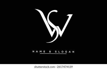 SW, WS Abstract Letters Logo Monogram