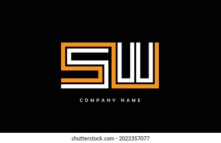 SW, WS Alphabets Letters Logo Monogram