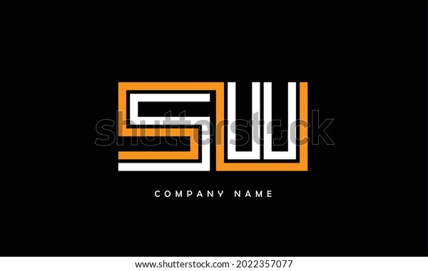 Sw Ws Alphabets Letters Logo Monogram Stock Vector Royalty Free