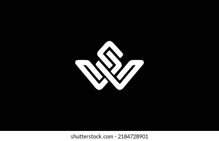 Sw Ws Initials Monogram Letter Text Stock Vector (Royalty Free ...