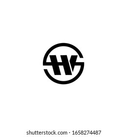 SW WS Letter Logo Design Vector
