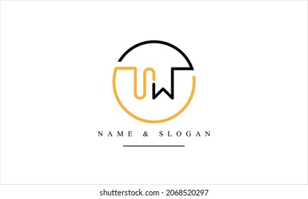 SW, WS, S, W abstract letters logo monogram
