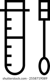 swab icon. Thin linear style design isolated on white background