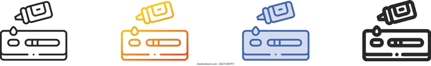 swab icon.Thin Linear, Gradient, Blue Stroke and bold Style Design Isolated On White Background