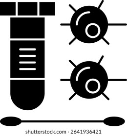 Swab Test Glyph Vector Icon Design