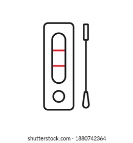 Swab test icon design isolated on white background