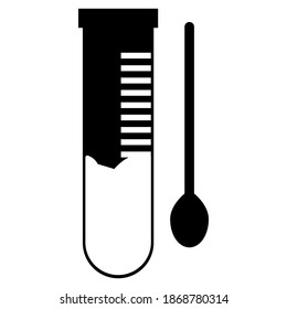 Swab Test Icon. Medical Check Symbol