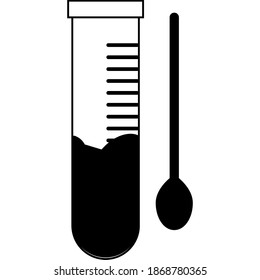 Swab Test Icon. Medical Check Symbol