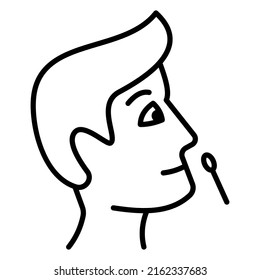 swab test icon,  vector illustration, best used for hospital