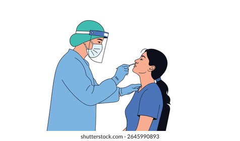 Teste De Esfregaço Diagnóstico Rápido Da Covid-19 E Doença Respiratória