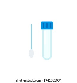 Swab test tube icon. Clipart image isolated on white background