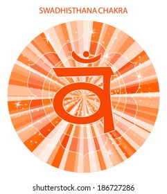 Swadhisthana chakra vector illustration