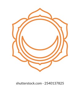 swadhisthana sacral chakra icon isolated