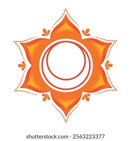 swadhisthana sacral chakra icon isolated