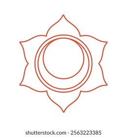 swadhisthana sacral chakra sign isolated